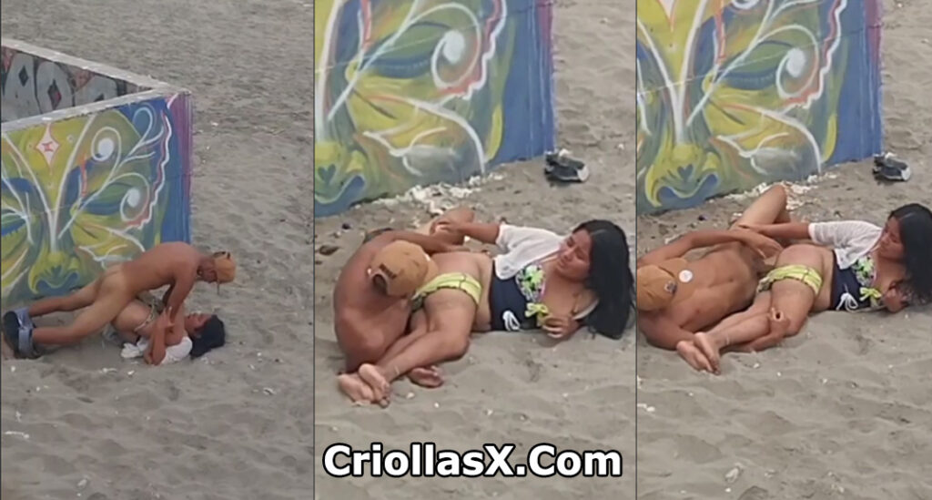 Pareja de amigos sorprendieron teniendo sexo en una playa de Ecuador - Porno Criollo