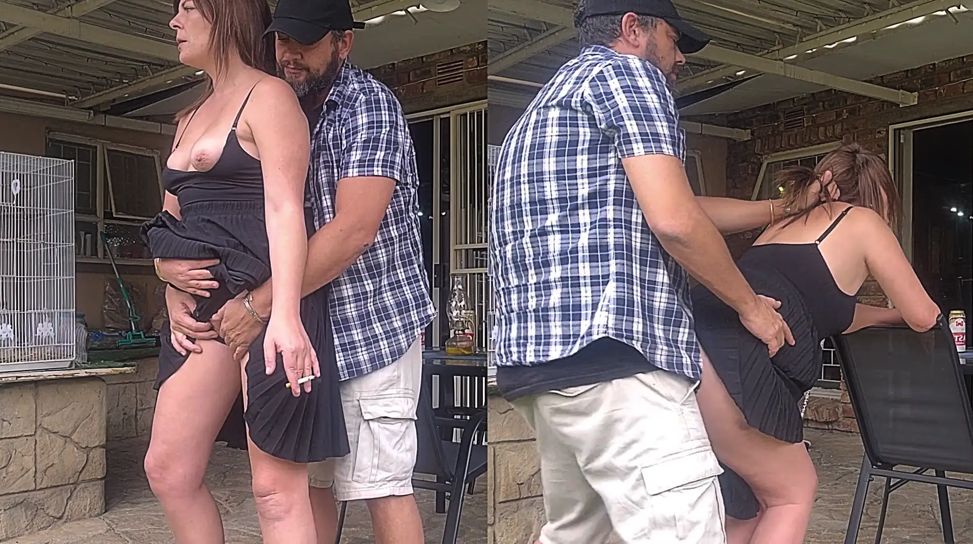 Señora Se Fuma un cigarro Antes Follar. No Se Pudo Resistir