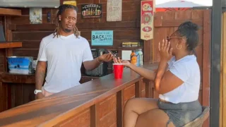 Pretty brunette asks him for the number of the bar. Fucking in his house