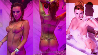Ducha de bella Thorne ver a través de lencería desnuda sola fans filtrada