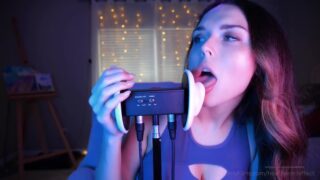 Vídeo de lamido de orejas asmr de HeatheredEffect asmr