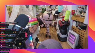 Video de transmisor de Twitch de botín de lencería asiática