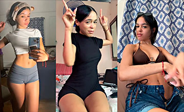 La bebe dominicana La Meli se ha convertido en una puta muy adicta a las pajas
