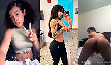 Dominicana Flaca La Meli Abierta en 4 Masturbándose el Coño 💦