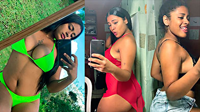 La bebé dominicana Castillo se orina de tanto placer en su coño