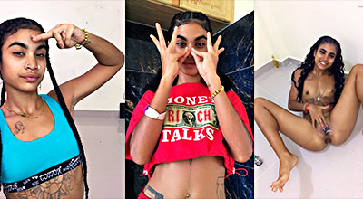 Dominicanas La Diosa Amaeya vota a El Chorro y llena todo el piso