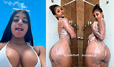 Julieth Diaz En El Baño Lavando Sus Enormes Nalgas