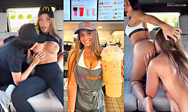 😱 Lesbianas de McDonald’s son pilladas follando en el coche 🌈