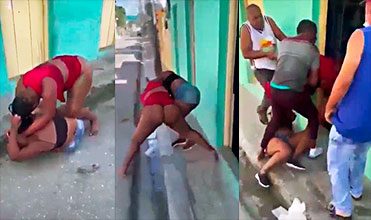 Dile a tu madre que me suelte, dicen 2 locas peleándose por un pene 😱