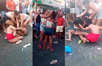 Hay muchos puñetazos y tirones de pelo en el carnaval brasileño